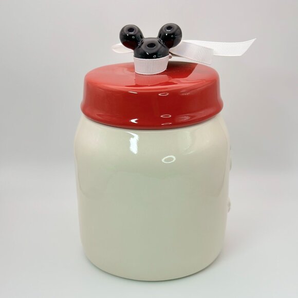Mickey and Minnie Mouse jar by Rae Dunn | Treat jar by Rae Dunn | Cookie jar - Picture 5 of 6